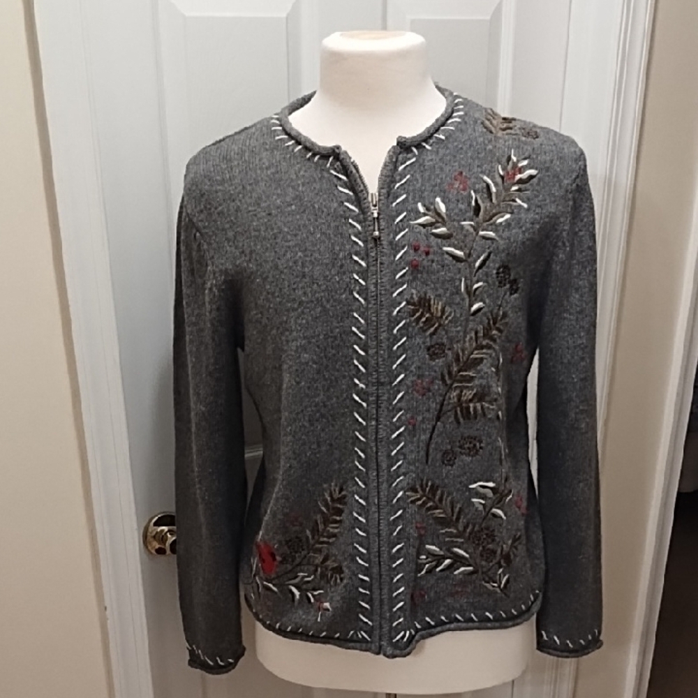 Croft & Barrow winter zip front cardigan XL